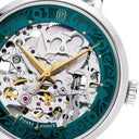 AUTOMATIC Silver Ladies Watch Green Dial Silver Steel Strap 14 MM