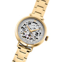 AUTOMATIC Doré Women's Watch Silver Dial Gold Steel Strap 14 MM