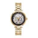 AUTOMATIC Doré Ladies' Watch Grey Dial 14 MM Gold Steel Strap