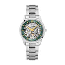 THEA Silver Ladies Watch Green Dial Silver Steel Strap 18 MM