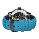 PADDOCK Ladies Watch Black Dial Blue Leather Strap 20 MM