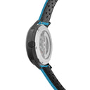 PADDOCK Ladies Watch Black Dial Blue Leather Strap 20 MM