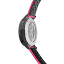 PADDOCK Black Ladies Watch Black Dial Pink Leather Strap 20 MM