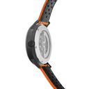 PADDOCK Ladies Watch Black Dial Orange Leather Strap 20 MM