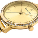 Coffret Femme CHOUQUETTE Gold Dial Black Leather Strap 12 MM