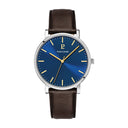 ESSENTIAL Men's Watch Blue Dial Brown Leather Strap