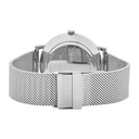 ESSENTIAL Men's Watch Silver Dial Green Milanese Steel Bracelet Silver 20 MM