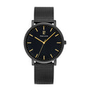 ESSENTIAL Men's Watch Black Dial Black Milanese Steel Bracelet