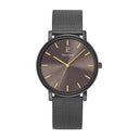 ESSENTIAL Grey Men's Watch Grey Dial Grey Milanese Steel Band 20 MM