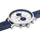 BARON Men's Watch White Dial Blue Leather Strap