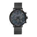BARON Men's Watch Black Dial Milanese Steel Bracelet