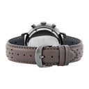 BARON Grey Men's Watch Grey Dial Grey Perforated Leather Strap 20 MM