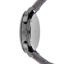 BARON Grey Men's Watch Grey Dial Grey Perforated Leather Strap 20 MM