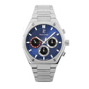 COPILOTE Silver Men's Watch Blue Dial Silver Steel Strap 24 MM