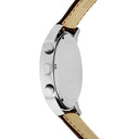 MONARCK Men's Watch Silvered Blue Dial Brown Leather Strap 22 MM