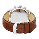 MONARCK Men's Watch Silvered Green Dial Brown Leather Strap 22 MM
