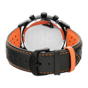 MONARCK Black Men's Watch Grey Dial Black Leather Strap 22 MM