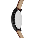 MONARCK Black Men's Watch Grey Dial Brown Leather Strap 22 MM