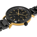 CERAMIC Men's Watch Black Dial Black Ceramic Strap