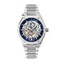 COPILOTE Silver Men's Watch Blue Dial Silver Steel Strap 22 MM