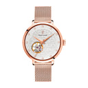 EOLIA Women's Watch White Dial Gold Milanese Steel Bracelet ros
