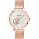 EOLIA Women's Watch White Dial Gold Milanese Steel Bracelet ros