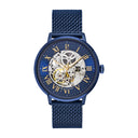 AUTOMATIC Men's Watch Blue Dial Blue Milanese Steel Bracelet