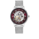 AUTOMATIC Men's Watch Silvered Dial Silvered Milanese Steel Strap 20 MM