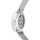 AUTOMATIC Men's Watch Silvered Dial Silvered Milanese Steel Strap 20 MM