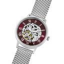 AUTOMATIC Men's Watch Silvered Dial Silvered Milanese Steel Strap 20 MM