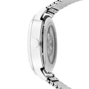 AUTOMATIC Men's Watch Silver Dial Green Milanese Steel Bracelet Silver 20 MM