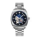 ARCADIUS Men's Watch Silvered Blue Dial Silvered Steel Strap 22 MM