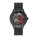PADDOCK Men's Watch Black Dial Milanese Steel Bracelet