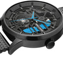 PADDOCK Men's Watch Black Black Dial Black Milanese Steel Band 22 MM