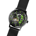 PADDOCK Men's Watch Black Black Dial Black Milanese Steel Band 22 MM