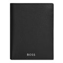 Card holder with flap and money pocket Classic Grained
