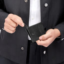 Card holder zip Double B Saffiano