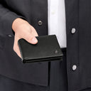 Money wallet with flap Double B Saffiano