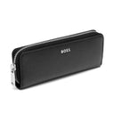 Zipped double pen case Classic Grained